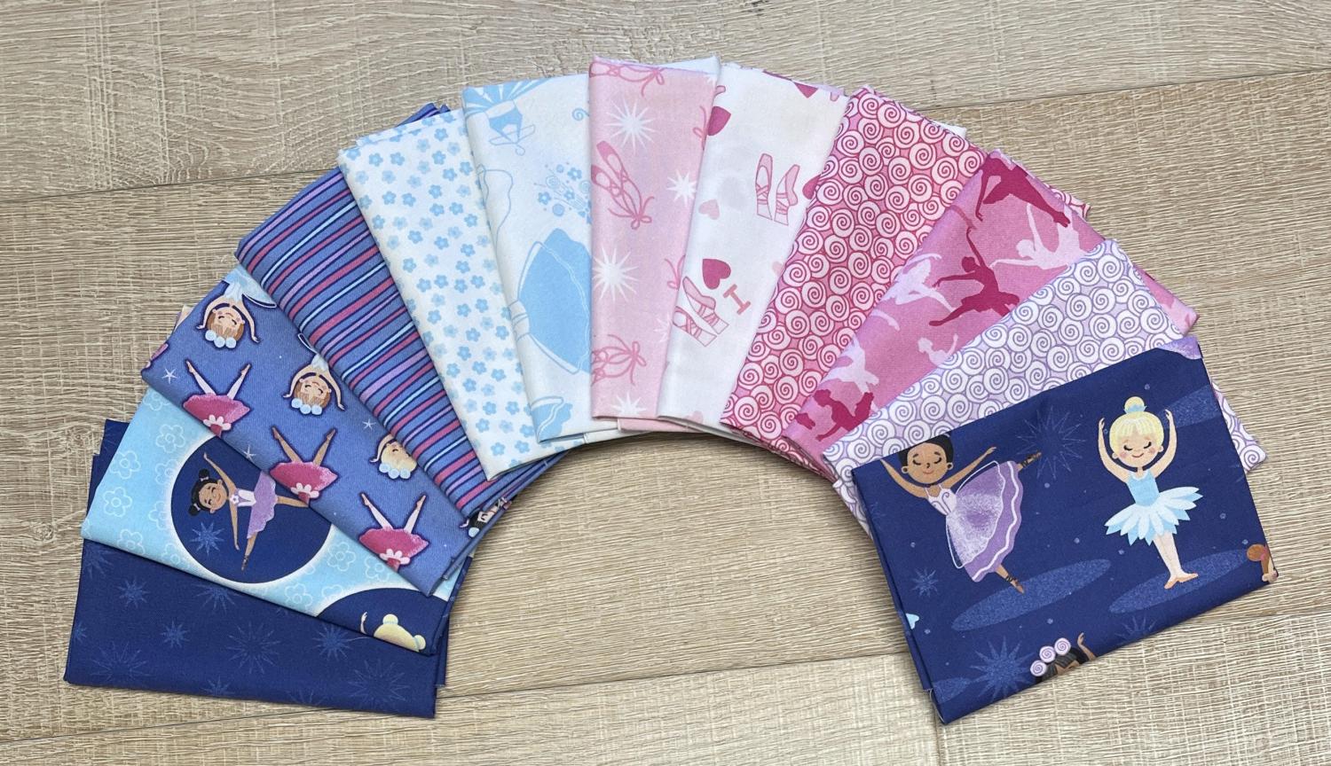At the Ballet - Fat Quarter Bundle - 12 Pieces - 19.5
